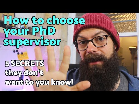 How to choose your PhD supervisor | 5 secrets they won't tell you