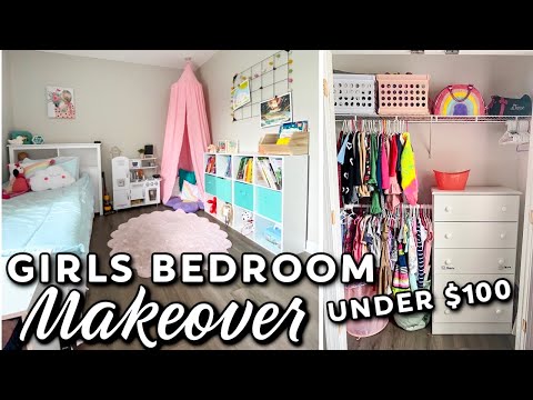 DIY Girls Room Makeover on a Budget | Bedroom Decorating Ideas | Kids Closet Organization