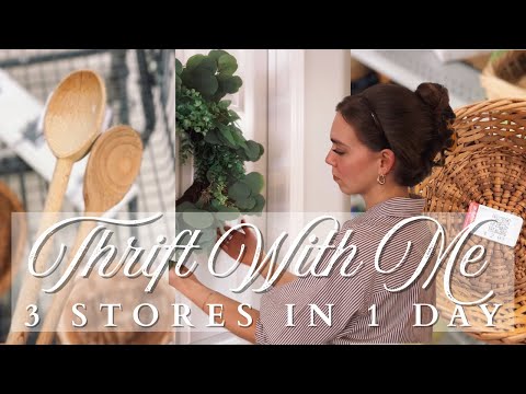 Thrift With Me for Cottage Style Home Decor | 3 Thrift Stores in 1 Day