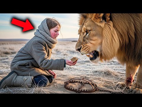 Abandonada En El Desierto, Dio Su Comida A Un León Moribundo… Lo Que Hizo Fue Impactante