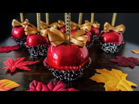 Mirror Red Candy Apples. Perfect Party treat.