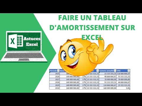 Comment faire un tableau d'amortissement automatique sur Excel
