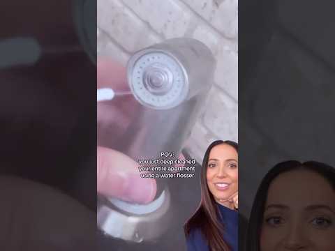using a water flosser to clean your house (not just your teeth!) #shorts
