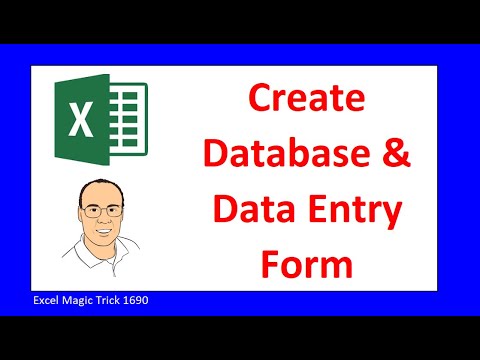Create Excel Database and Data Entry Form. Excel Magic Trick 1690.