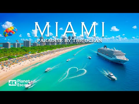 Miami 4K – Discover Stunning Beaches and Iconic City Vibes With Deep House Chill 🎵
