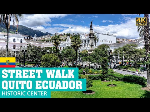 QUITO Ecuador | Historic Center | 4k Street Walking Tour NON-STOP