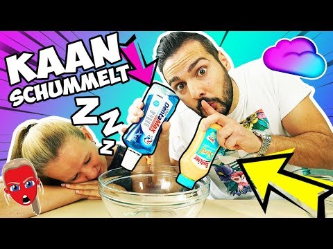 KAAN SCHUMMELT BEI POWERNAP SLIME CHALLENGE! Senf + Zahnpasta im Schleim von Kathi! *SIE IST SAUER*