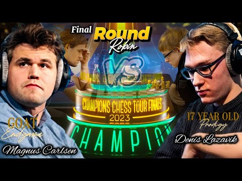 Magnus Carlsen VS Denis Lazavik || Champions Chess Tour Finals 2023, Round Robin Stage, Game 1