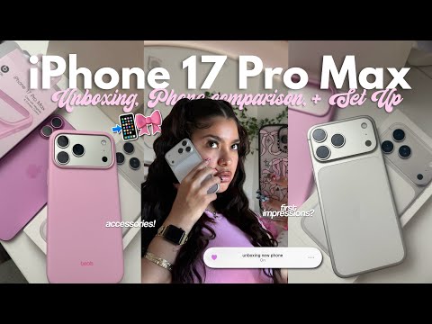 iPhone 17 Pro Max Unboxing ♡ Silver 2TB + Camera Test & Case Haul