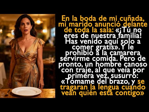 En la boda de mi cuñada, mi marido le prohibió a la camarera servirme comida