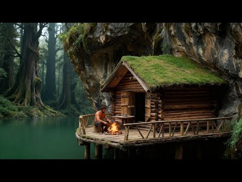 PRIMITIVE TIMES building SHELTERS on cliffs | Survival skills by @Primitive Technology Idea