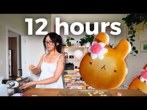 sculpting as much as i can and then baking a real cake! 🍰 my cozy clay & creating process