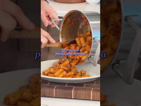 Fried eggplant pasta with Ricotta Salata 🍝 Made with #MartoneStreet’s Mediterranean Sauce ✨