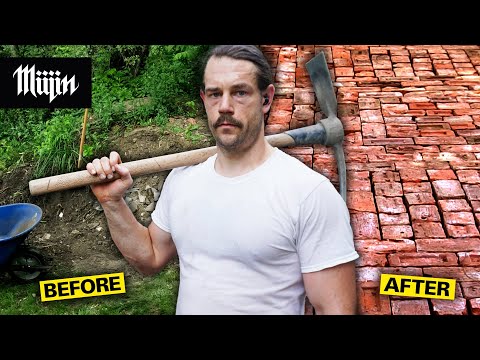 I built a patio with bricks from my house – the hard way