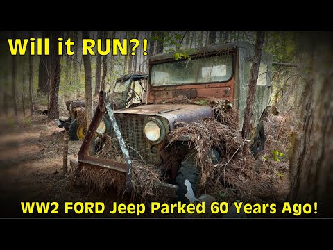 FORGOTTEN WW2 Ford Jeep Sitting 60 Years! Will it Run Again?!