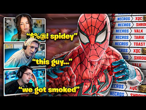 Streamers react to me dominating them with Spider-Man