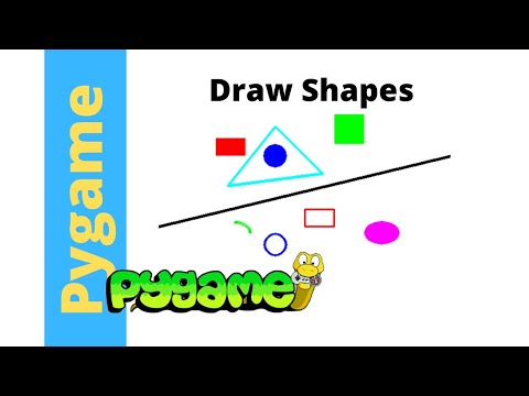 How to Draw Different Shapes in Pygame. Lines, Rectangles, Circles, Ellipses, Arcs, Polygons etc