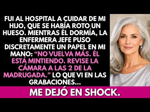 En el hospital mientras mi hijo tenía el hueso roto;Una enfermera me dio una nota:“Revise la cámara”