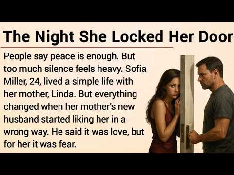 Learn English Through Story Level 3 | Graded Reader | English Story | The Night She Locked Her Door