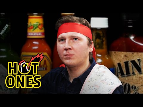 Paul Dano Needs a Burp Cloth While Eating Spicy Wings | Hot Ones
