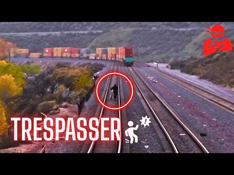 "BNSF5864 I'd Like to Report a Trespasser!" + MANNED HELPERS SHOVE TRAIN OVER CAJON PASS