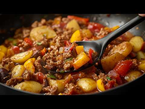 I've never had such a delicious ground beef and potatoes in gravy! Very simple and delicious!