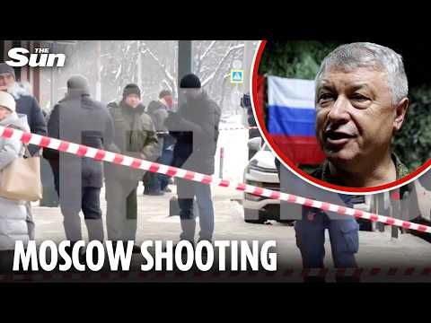 Horror moment Russian general SHOT IN MOSCOW as gunman on loose