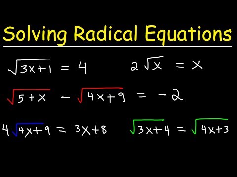 Solving Radical Equations