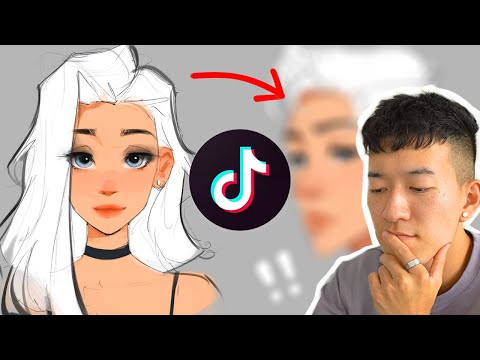 TRYING A TIKTOK CHARACTER ART CHALLENGE.