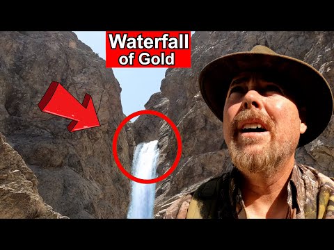 Metal Detecting for Gold Under a Desert Waterfall