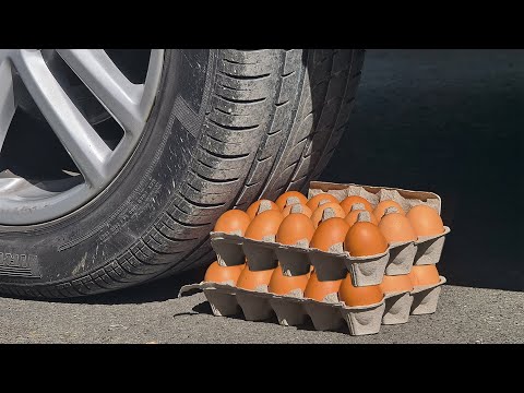 Crushing Crunchy & Soft Things by Car! | EXPERIMENT CAR vs EGGS