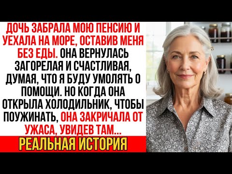 Дочь вернулась с моря, потратив мою пенсию. Открыла холодильник — и закричала от увиденного…