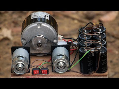 Free Energy Hack: Free Energy from 12-24V DC Motor and Super Capacitors