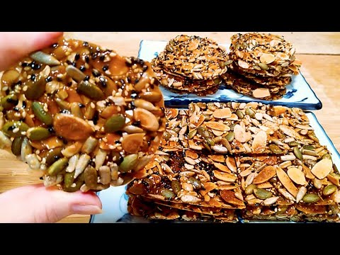Florentine Cookies/Crispy Mixed Nut Caramel Cookies/Florentine Biscuits/Chinese New Year Cookies