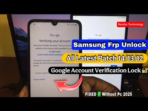 ALL SAMSUNG FRP BYPASS ANDROID 14/13/12 Latest Security 2025 | Samsung Google Account New Method
