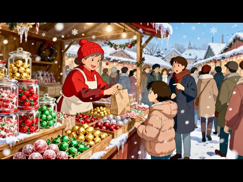 A Gentle Winter Christmas with Warm Lights and a Calm Atmosphere | Ghibli Style Video