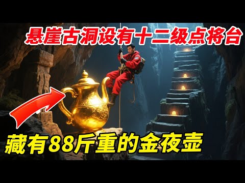 悬崖古洞设有十二级点将台，藏有88斤重的金夜壶，传说是小秦王的军械库【户外小北哥】