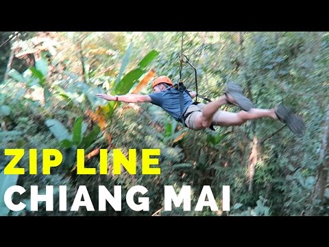 AMAZING Jungle Zip Line - Chiang Mai, Thailand 2016