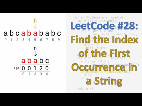 LeetCode #28: Find Index of First Occurrence in a String | KMP Algorithm