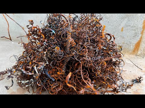 I Forged a $5000 Knife from Free Garbage |Lathe Shavings Damascus|