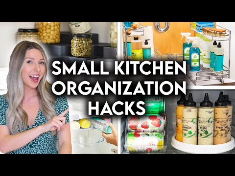 10 SPACE SAVING KITCHEN ORGANIZATION IDEAS | FRIDGE + PANTRY
