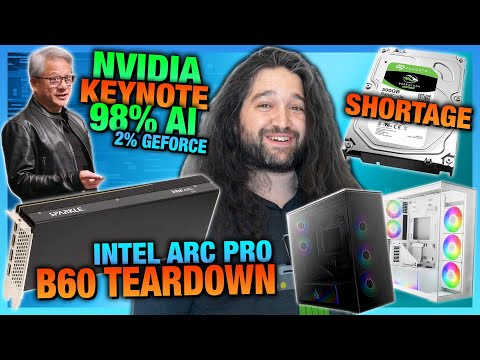HW News - NVIDIA's 98% AI Plans, Storage Shortage from AI Use, Arctic Case, Intel B60 GPU