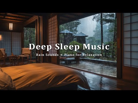 3 Hours Relaxing Sleep Music with Rain Sounds - Stress Relief, Anxiety, Meditation, Healing Music