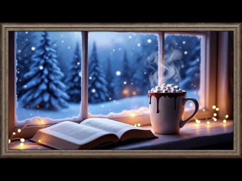 Cozy Winter Window 4K Frame TV Art – 2 Hour Snowy Screensaver (No Music)