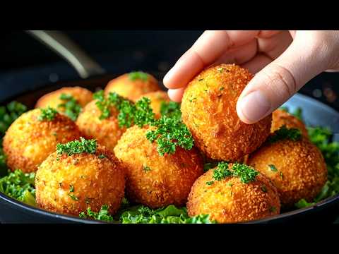 I have never eaten such great crispy rice balls with chicken! Better than French fries! 🔥