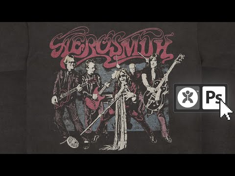 Vintage Aerosmith T-Shirt Design Walkthrough in Photoshop | VINTONE®
