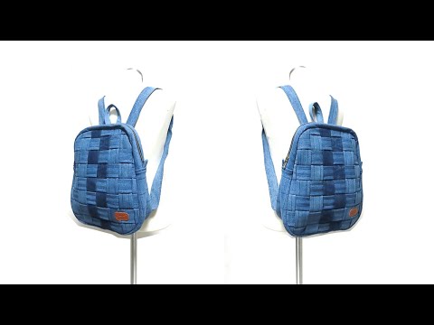 DIY안입는 청바지 절대 버리지 마세요! "명품백"이 됩니다!/"weaving backpack"/made of old jeans