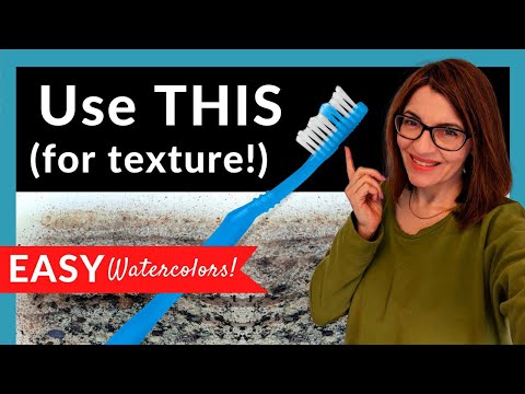 Brilliant Textured Watercolor Effect with THIS household item (FAST & EASY!)