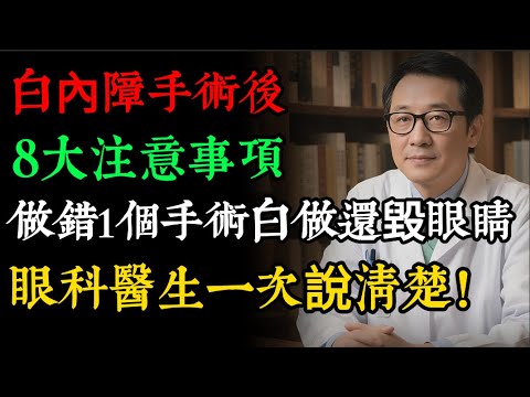 白內障手術後,多久能開車、洗頭、看電視?醫生一次講透8大核心問題,不做錯,恢復快!#老年健康#健康知識 #健康养生#逍遙健康指南