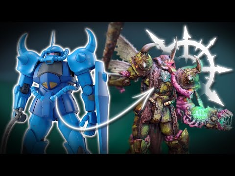 Turning a Gundam in to a Nurgle Daemon Prince | Warhammer 40k Kitbash